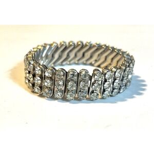vintage mid-century silver-tone expansion bracelet